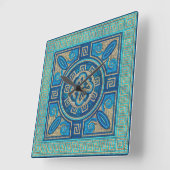 Mosaic Tile Ornament Vierkante Klok (Hoek)
