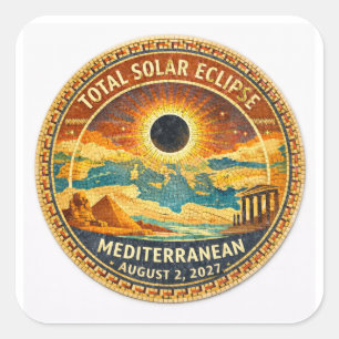 Mosaic Totale Zonsverduistering 2027 sticker