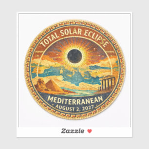 Mosaic Totale Zonsverduistering 2027 sticker