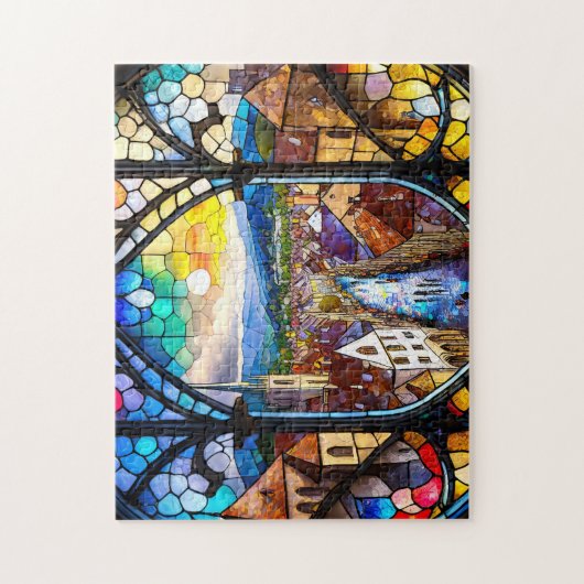 Mosaic Town 3 cerveau facile Art Puzzle Photo Puzz (Vertical)