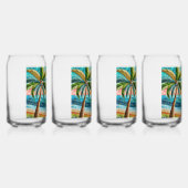 Mosaic Tropical Beach Coucher de soleil Palm Tree (Droite)