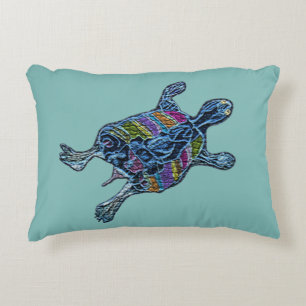 Mosaic Turtle Accent Pillow Accent Kussen