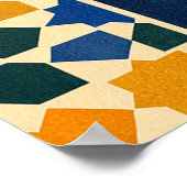 Mosaic Woman Portrait Art Geometric Boho Poster (Coin)