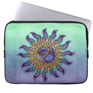 Mosaic Yin Yang Sun Laptop Sleeve