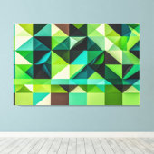 Mosaico Esmeralda Tridimensional Canvas Afdruk (Insitu (Houten vloer))