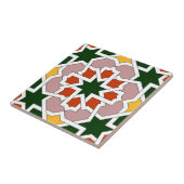 Mosaïque 01 de carreau marocain vert et rouge dans (Côté)