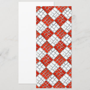 MOSAÏQUE À COCHE ROUGE 4x9,25 Carte plate / Vertic