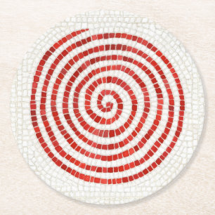 MOSAÏQUE À MOULETTE Dessous-de-verre en papier ron