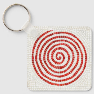 MOSAÏQUE À ROUE À AILES Métal Porte-clés Carré