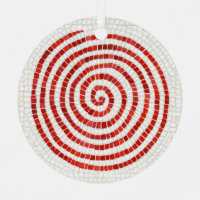 MOSAÏQUE À ROUE À AUBES Ornement Rond en Métal