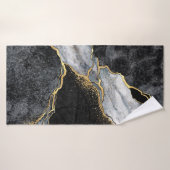 mosaïque abstraite arrière - plan, marbre noir et (Serviette de bain)