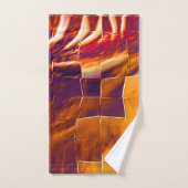 Mosaïque Abstraite de feuille de papier orange rou (Serviette à main)