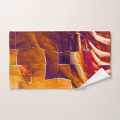 Mosaïque Abstraite de feuille de papier orange rou (Serviette à main)