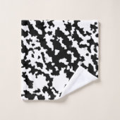 Mosaïque Abstraite irrégulière Camo noir et blanc (Gant de toilette)