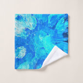 mosaïque Abstraite, moderne, turquoise (Gant de toilette)