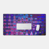 Mosaïque Abstraite Rose et Bleu Ondulé Rétro (Clavier et souris)