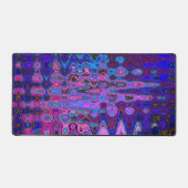 Mosaïque Abstraite Rose et Bleu Ondulé Rétro (Recto)