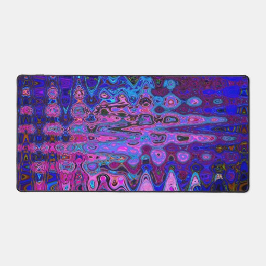 Mosaïque Abstraite rose et bleu Wavy Retro (Recto)