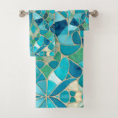 Mosaïque Abstraite turquoise (En situation)