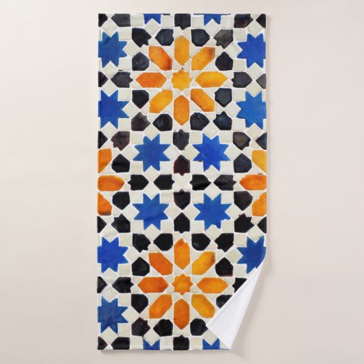 mosaïque arabe de carreaux de style marocain, déco (Serviette de bain)