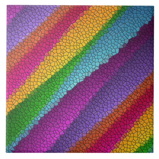 mosaïque arc-en-ciel carreaux céramique (Devant)