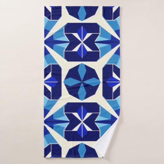 Mosaïque bleue. (Serviette de bain)