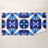 Mosaïque bleue. (Serviette de bain)