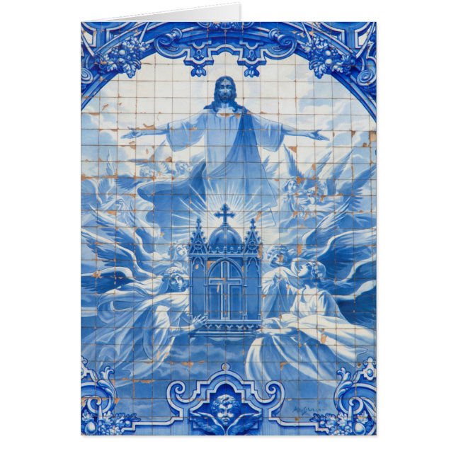 Mosaïque bleue de jésus, Portugal (Devant)