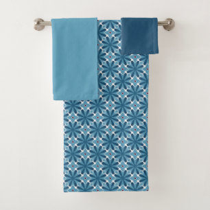 Mosaïque bleue et blanche