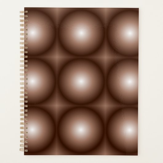 Mosaïque Brown foncée 3D géométrique Mousse blanch (Devant)
