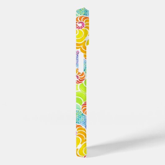 Mosaïque colorée Iphone 14 Coque (Verso / Droite)