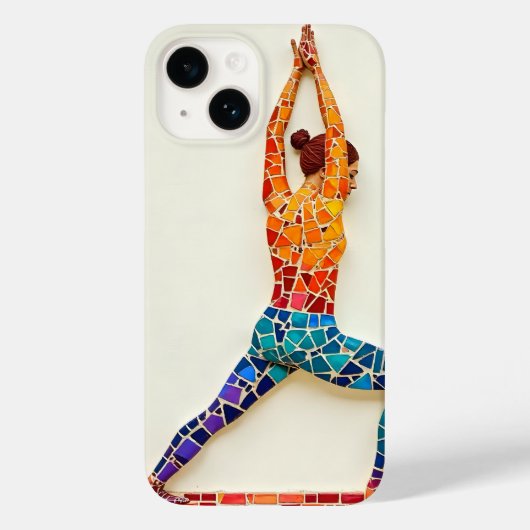 Mosaïque colorée Yoga Pose coque iphone - Artiste  (Verso)