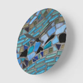 mosaïque couleur verre pierre horloge art (Angle)