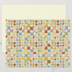MOSAÏQUE COUSUE 6,5x8,75 Carte plate / Crème Horiz