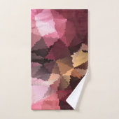 Mosaïque dans les couleurs brun-rose et jaune (Serviette à main)