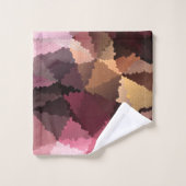 Mosaïque dans les couleurs brun-rose et jaune (Gant de toilette)