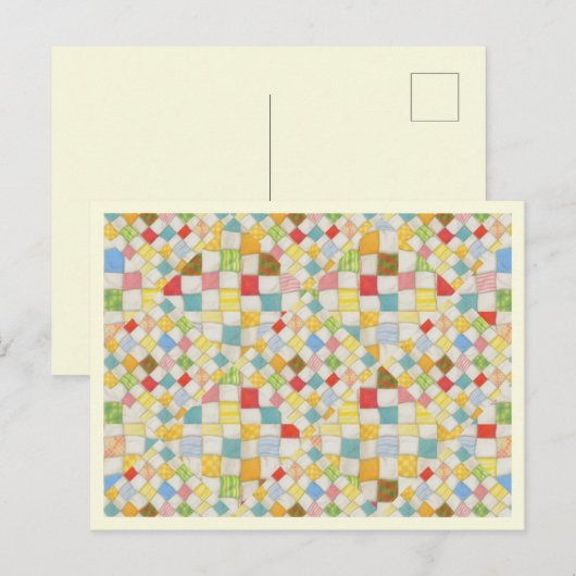 MOSAÏQUE DE COUVERTURE / Carte postale / Crème (Devant / Derrière)