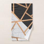 Mosaïque de marbre d'or noire et blanche (Serviette à main)