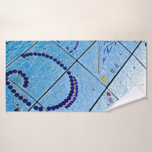 Mosaïque de miroir bleu Baltimore (Serviette de bain)