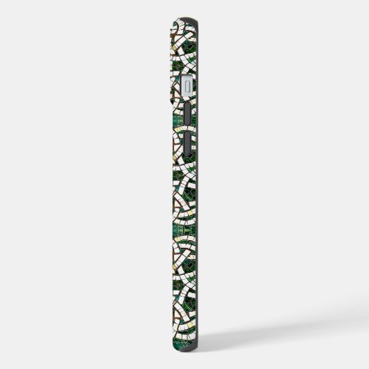 Mosaïque de pierre céleste verte et blanche (Côté gauche)