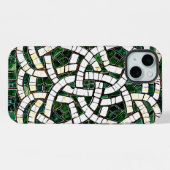 Mosaïque de pierre céleste verte et blanche (Verso Horizontal)