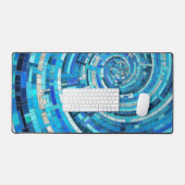 Mosaïque de spirale bleue (Clavier et souris)