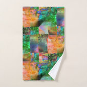 Mosaïque de textures désordonnées avec illusion de (Serviette à main)
