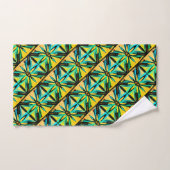 Mosaïque décorative bleu jaune (Serviette à main)