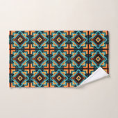 Mosaïque décorative bleue jaune orange (Serviette à main)