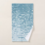 Mosaïque dégradée de pixels bleus (Serviette à main)