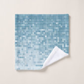 Mosaïque dégradée de pixels bleus (Gant de toilette)