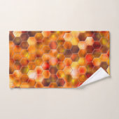 Mosaïque d'hexagones sur les taches dans les tons  (Serviette à main)