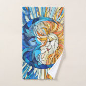 Mosaïque du soleil et de la lune (Serviette à main)