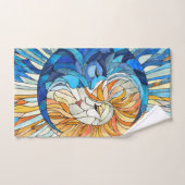 Mosaïque du soleil et de la lune (Serviette à main)